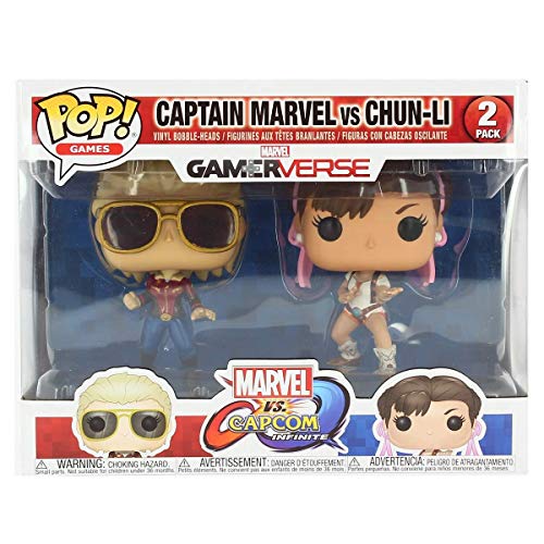 Pack Pop! Marvel Vs Capcom: Infinite - 2 Figuras de Vinilo Captain Marvel Vs. Chun-Li