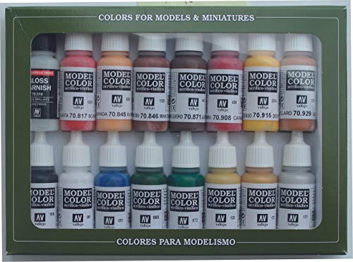 Paint Vallejo Model Color Revolución Americana Acrílico Set - Surtido de Colores (Pack de 16)