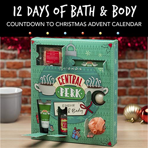 Paladone Central Perk 12 días de baño Calendario de Adviento | Friends TV Show Cuenta atrás para Navidad (PP6879FRTX)
