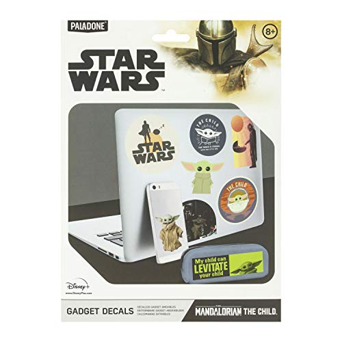 Paladone PP7339MAN The Mandalorian Baby Yoda Gadget calcomanías – Producto oficial de Disney Star Wars