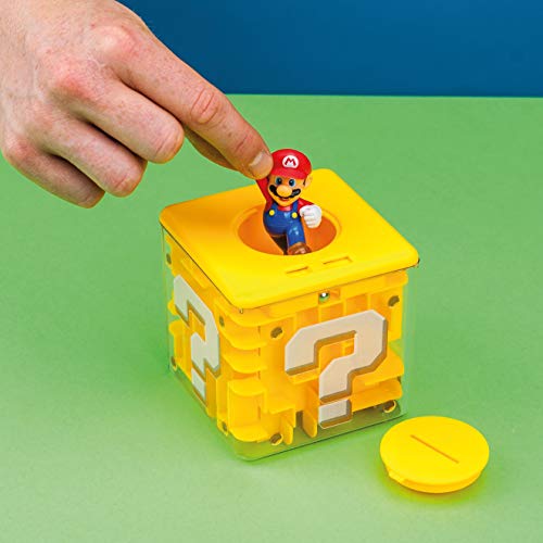Paladone Super Question Block Maze Safe | Incluye Figura 3D Mario | Mantén tu Dinero Seguro | Producto Oficial de Nintendo, Multicolor (PP4019NN)