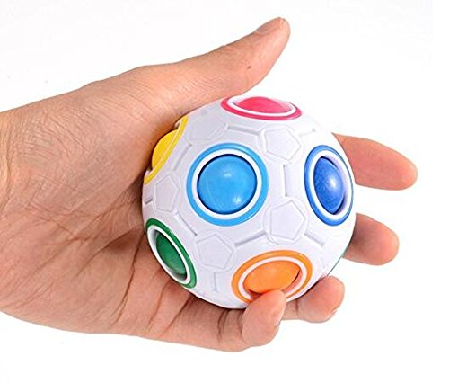 PAMRAY Magic Rainbow Ball Inteligencia Speed Juguetes Anti Estrés Cubo para Niños Adultos