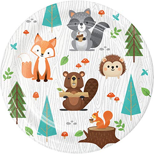 Party Shop Celebrate every day Compleanno Raccoon Fox Marmot 8 Child Plate Tovagliolo Tovaglia Cup Guest Bag
