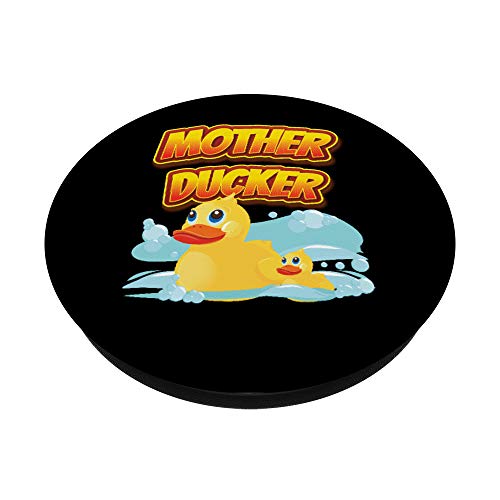 Pato de goma Pato divertido de madre Pato de baño Juguete PopSockets PopGrip: Agarre intercambiable para Teléfonos y Tabletas