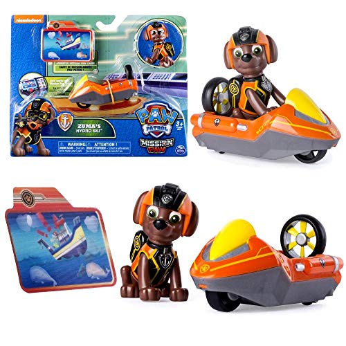 PAW PATROL Mission Paw | Selección Mini Vehículos con Figure Patrulla Canina, Figura:Zuma