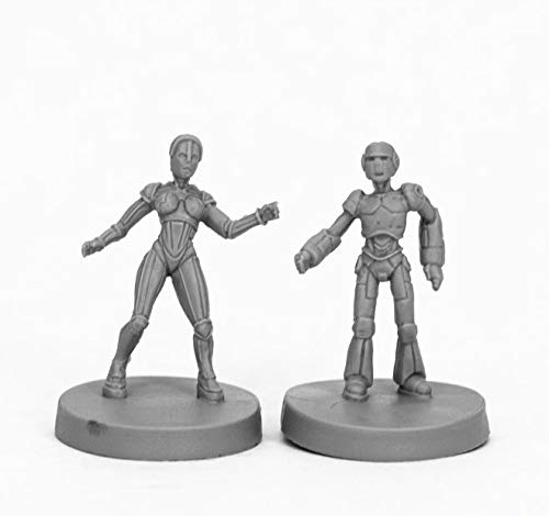 Pechetruite 2 x Androids Male and Female Chronoscope - Reaper Bones Miniatura para Juego de rol Guerra - 49011