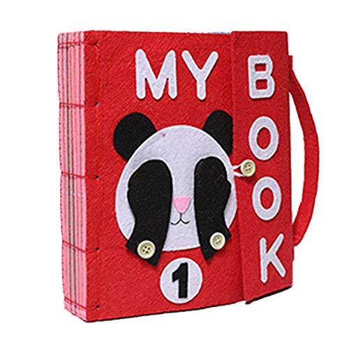 Per Libros de Bricolaje Blandos de Material Montessori Tableros de Aprendizaje de Vestir y Conocer Objetos Libros de Bricolaje par aBebés de 1-3 Años