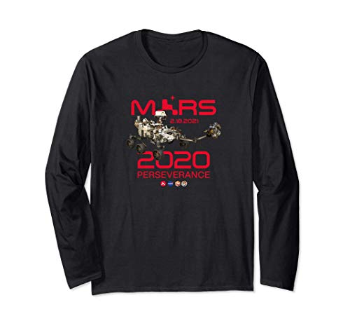 Perseverance Rover Mars 2020 Día de aterrizaje Manga Larga