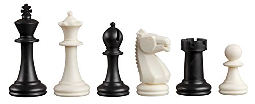 Philos 2020 - Piezas de ajedrez Nerva, Altura 76 mm Rey, plástico, Negro / Blanco