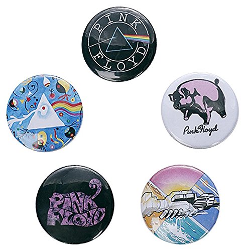 Pink Floyd Button Badge Pack Of 5 Prism Design Motif Band Music Official Product