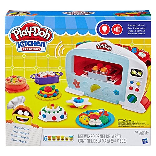 Play-Doh Kitchen Creations Juego de alimentos mágicos para niños de 3 años en adelante con luces, sonidos y 6 colores no tóxicos