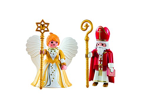 PLAYMOBIL - Christmas San Nicolás y Ángel de Navidad Playsets de Figuras de jugete, Color Multicolor (5592)