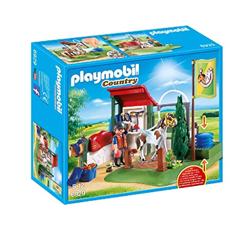 Playmobil- Country Playset de Limpieza para Caballos, Multicolor (6929)