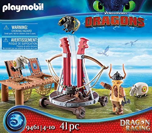 PLAYMOBIL DreamWorks Dragons Bocón con Lanzadera de Ovejas, A partir de 4 años (9461) , color/modelo surtido
