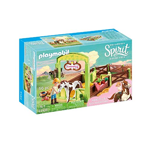 PLAYMOBIL DreamWorks Spirit Establo Abigaíl y Boomerang, a Partir de 4 Años (9480)