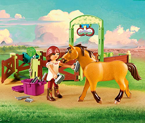 PLAYMOBIL DreamWorks Spirit Establo Fortu y Spirit, a Partir de 4 Años (9478)