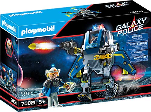 PLAYMOBIL Galaxy Police 70018 Policía Galáctica Robot, con Efectos de Luz, A Partir de 5 Años
