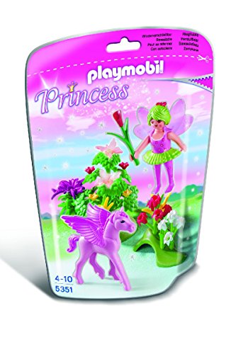 PLAYMOBIL Hadas - Princess Hada con Pegaso y Flores Playsets de Figuras de jugete 5351
