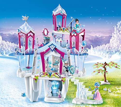 PLAYMOBIL Magic Palacio de Cristal con Cristal Luminoso, Incluye Ropa que Cambia de Color, A partir de 4 años (9469)
