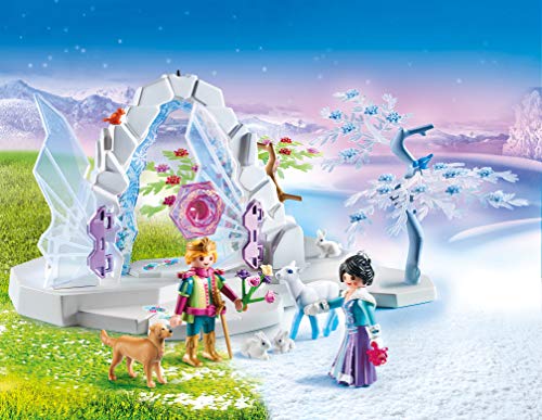 PLAYMOBIL Magic Portal de Cristal al Mundo de Invierno con Efecto de Luz y Brazalete Mágico, A partir de 4 años (9471)