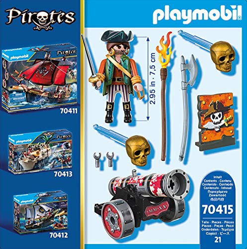 PLAYMOBIL-Pirata con cañón (70415)