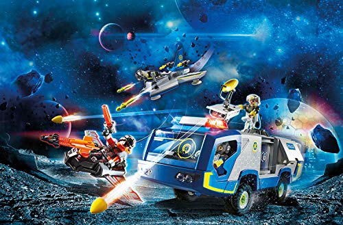 Playmobil- Policía Galáctica Camión Juguete, Multicolor (70018)