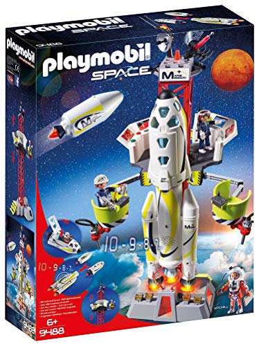 PLAYMOBIL Space Cohete con Plataforma de Lanzamiento, A Partir de 6 años (9488) + Space Vehículo de Reconocimiento, A Partir de 6 años (9489) , Color/Modelo Surtido