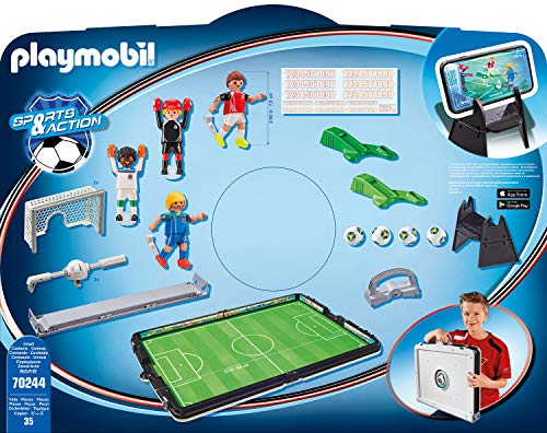Playmobil- Sports & Action Maletín, Campo de Fútbol, Multicolor (70244)
