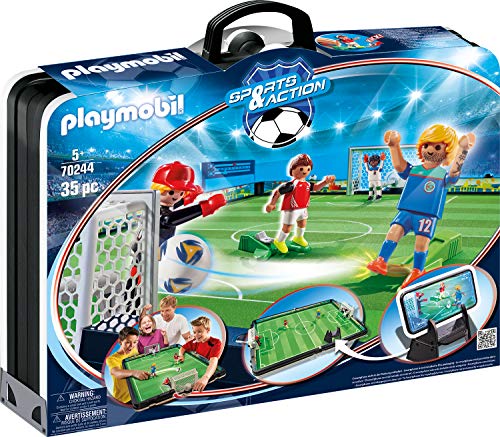 Playmobil- Sports & Action Maletín, Campo de Fútbol, Multicolor (70244)