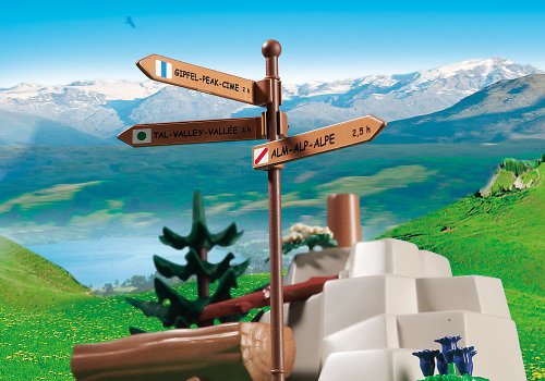 Playmobil Vida en la Montaña - Familia mochilera en la montaña, Juguete Educativo, 30 x 10 x 25 cm, (5424)