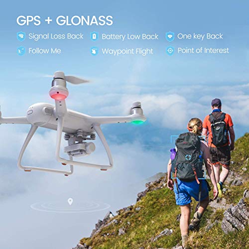 Potensic Drone Dreamer con cámara 4K para Adultos, 31 Minutos de Vuelo, GPS RC Quadcopter con Motores sin escobillas, Regreso automático a casa, retención de altitud, Sígueme, WiFi 5.8G