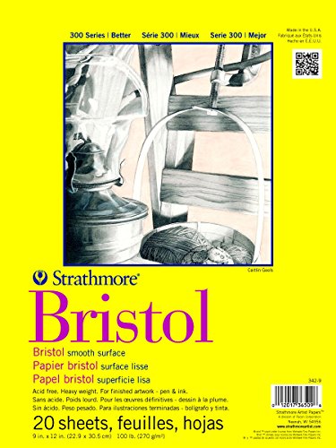 Pro-Art Paper Strathmore Papel Liso de Bristol, 22,9 x 30,5 cm, 20 Hojas