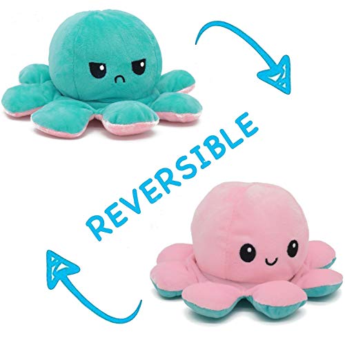 Pulpo Reversible Prime, Pulpito Reversible, Pulpo Peluche Reversible, Pulpos Reversibles Peluche, Pulpo TIK Tok, Rosa y Azul, Octopus Reversible, Peluche Pulpo Reversible, Grande, Pequeño