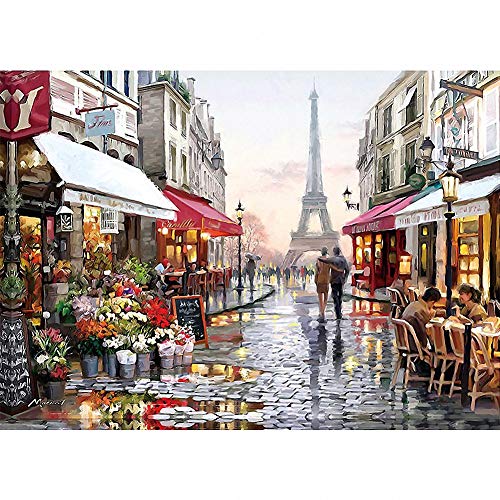 Puzzle de 1000 Piezas - Romantic Paris - Adultos, Adolescentes, niños, Rompecabezas Grande, Juguetes, Regalo, Educativo, Intelectual, descompresión, Divertido Juego Familiar