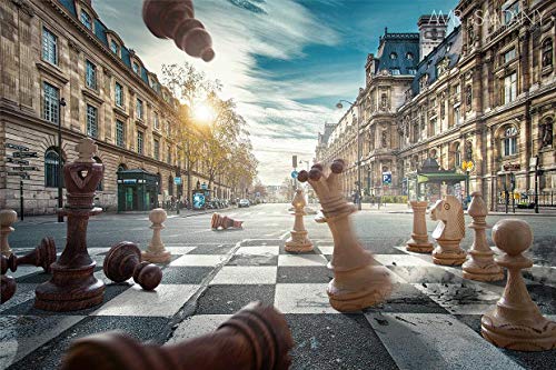 Puzzles para Adultos Rompecabezas de 1000 Piezas, Educativo Intelectual Descomprimiendo Juguete Divertido Juego Familiar Mundo del ajedrez