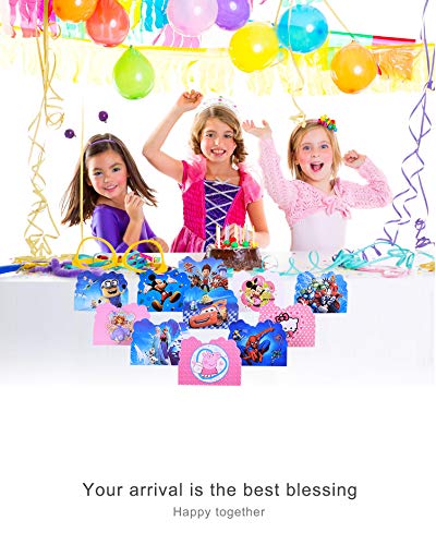 Qemsele Invitaciones para Niños, 30 Inglés Tarjetas de Invitación con Sobres para infantile Chicas Fiesta de Cumpleaños Baby Shower Decoraciones Suministros de Fiesta (Frozen)