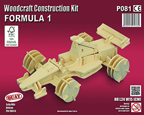 Quay- Formula 1 Woodcraft Construction Kit FSC construcción, Color marrón (P081)