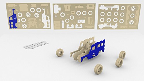 Quay- Land Rover Woodcraft Construction Kit FSC construcción, Color marrón (P323)