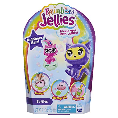 Rainbow Jellies Paquete de 2, Haz tu Propio Kit de Personajes blanditos (el Estilo Puede Variar), para niños a Partir de 6 años.