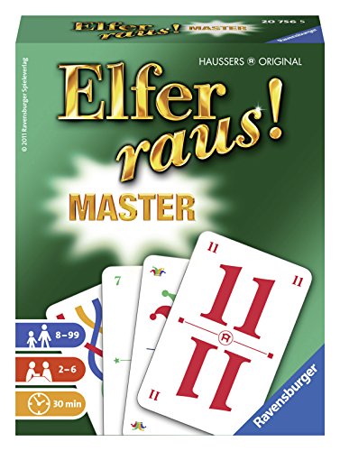 Ravensburger 20756 Elfer Raus Master - Juego de Cartas (Puede no Estar en español)