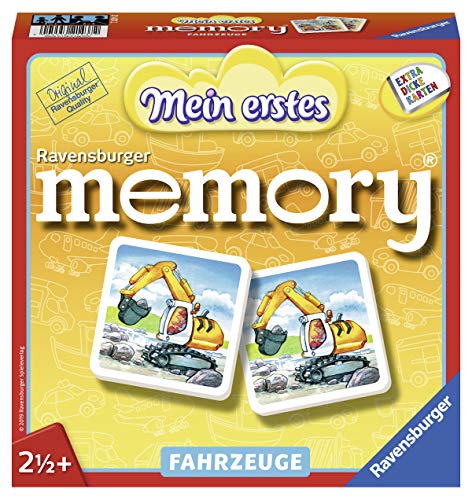 Ravensburger Juego de niños 21437 – Mein erstes Memory® – Vehículos a Partir de 2 1/2 años