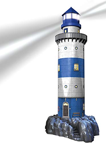 Ravensburger- Lighthouse at Night puzzle phare, Color autre (125777) , color, modelo surtido