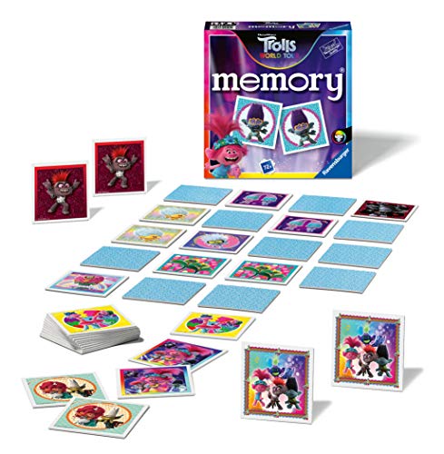 Ravensburger Memory Trolls 3 - Juego Memory, 72 tarjetas, Edad recomendada 4+ (20591)