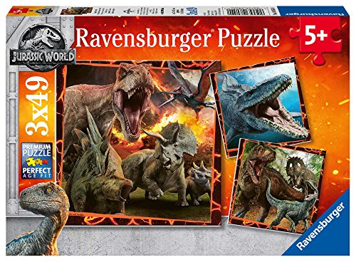 Ravensburger - Puzzle 3 x 49, Jurassic World (08054)