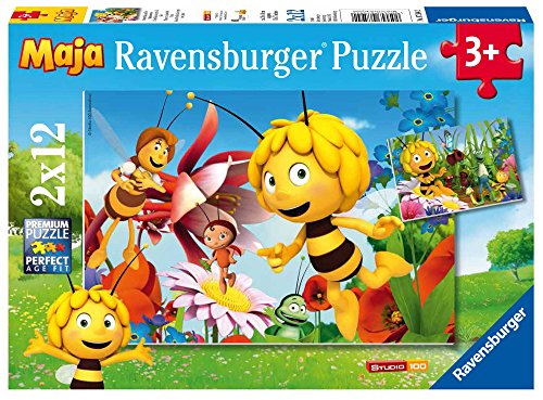 Ravensburger - Puzzle Abeja Maya, Pack de 2 x 12 piezas (75942)