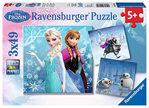 Ravensburger Puzzle Frozen - Puzzle 3 x 49 piezas, para niños 5+ años (09264 2)
