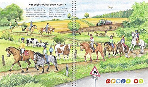 Ravensburger tiptoi Banda De Libro 13 La Welt der Caballos y Ponys + Niños Mapa del mundo - Países, Animales, Continentes