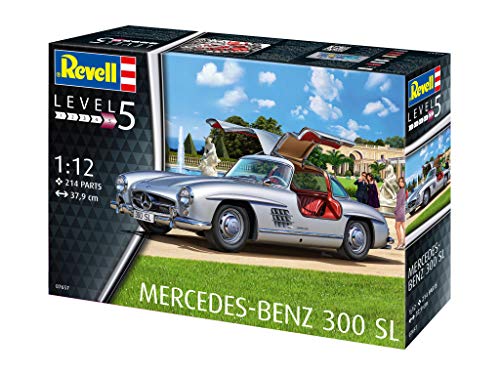 Revell 07657 Mercedes Benz 300 SL Model Kit 1:12 Scale, Color sin Pintar. (RV07657)