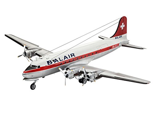 Revell-Douglas Maqueta DC-4 Balair/Iceland Airways, Kit Modello, Escala 1:72 (4947) (04947), 40,1 cm de Largo