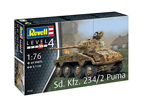 Revell GmbH Revell 03288 3288 1:76 SD.Kfz. 234/2 Puma - Kit de Modelo de plástico, Multicolor, 1/76